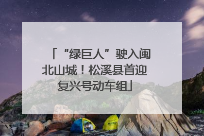 “绿巨人”驶入闽北山城！松溪县首迎复兴号动车组