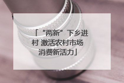 “两新”下乡进村 激活农村市场消费新活力