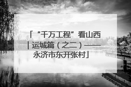 “千万工程”看山西｜运城篇（之二）——永济市东开张村