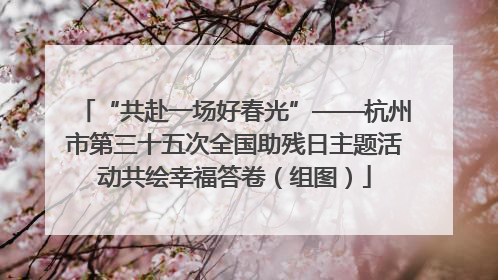 “共赴一场好春光”——杭州市第三十五次全国助残日主题活动共绘幸福答卷（组图）