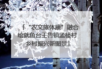 “农文旅体康”融合绘就鱼台王鲁镇孟楼村乡村振兴新图景