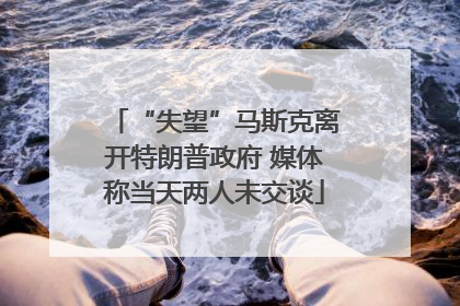 “失望”马斯克离开特朗普政府 媒体称当天两人未交谈