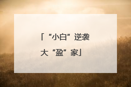 “小白”逆袭大“盈”家