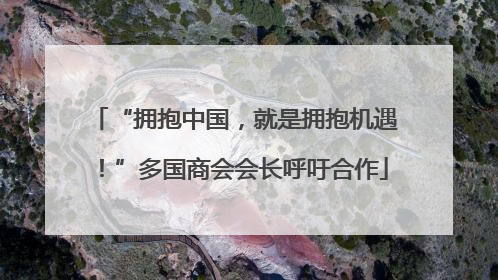 “拥抱中国，就是拥抱机遇！”多国商会会长呼吁合作