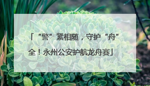 “警”紧相随，守护“舟”全！永州公安护航龙舟赛