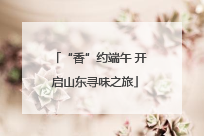 “香”约端午 开启山东寻味之旅