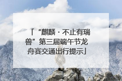 “麒麟・不止有瑞兽”第三届端午节龙舟赛交通出行提示