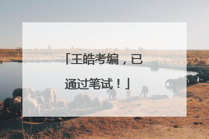 王皓考编，已通过笔试！