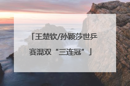 王楚钦/孙颖莎世乒赛混双“三连冠”