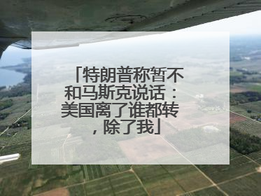 特朗普称暂不和马斯克说话：美国离了谁都转，除了我
