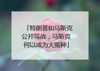 特朗普和马斯克公开骂战，马斯克何以成为大冤种
