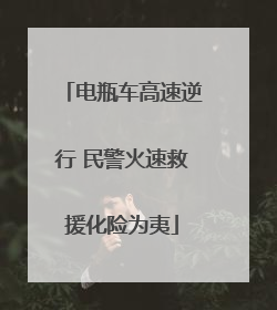 电瓶车高速逆行 民警火速救援化险为夷
