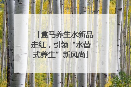 盒马养生水新品走红，引领“水替式养生”新风尚