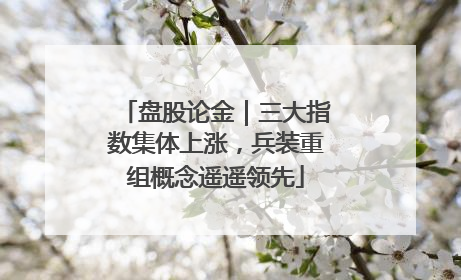 盘股论金｜三大指数集体上涨，兵装重组概念遥遥领先