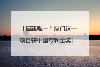 福建唯一！厦门这一项目获中国专利金奖