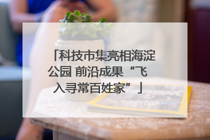 科技市集亮相海淀公园 前沿成果“飞入寻常百姓家”