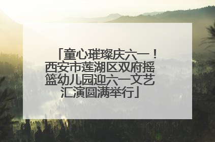 童心璀璨庆六一！西安市莲湖区双府摇篮幼儿园迎六一文艺汇演圆满举行