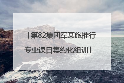 第82集团军某旅推行专业课目集约化组训