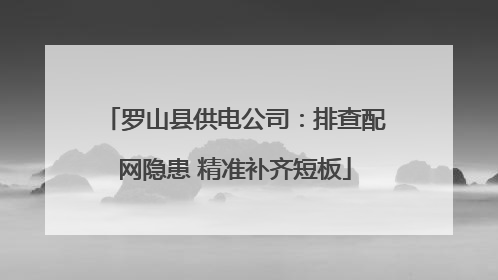 罗山县供电公司：排查配网隐患 精准补齐短板