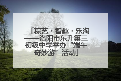 粽艺・智趣・乐淘——洛阳市东升第三初级中学举办“端午奇妙游”活动