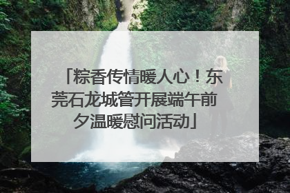 粽香传情暖人心！东莞石龙城管开展端午前夕温暖慰问活动