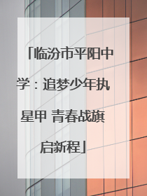 临汾市平阳中学：追梦少年执星甲 青春战旗启新程