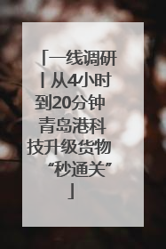 一线调研丨从4小时到20分钟 青岛港科技升级货物“秒通关”