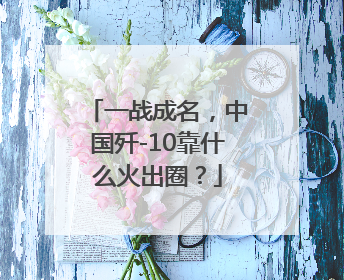 一战成名，中国歼-10靠什么火出圈？