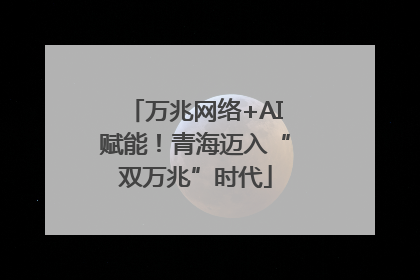 万兆网络+AI赋能！青海迈入“双万兆”时代