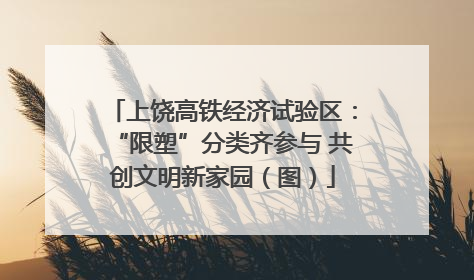 上饶高铁经济试验区：“限塑”分类齐参与 共创文明新家园（图）