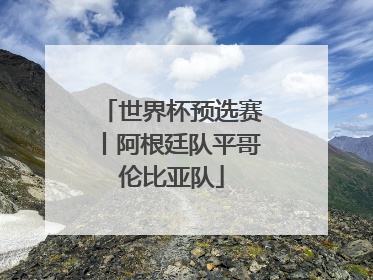 世界杯预选赛丨阿根廷队平哥伦比亚队