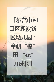 东营市河口区湖滨新区幼儿园：童耕“棉”田 “花”开成长