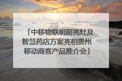 中移物联明厨亮灶及智慧药店方案亮相贵州移动商客产品推介会