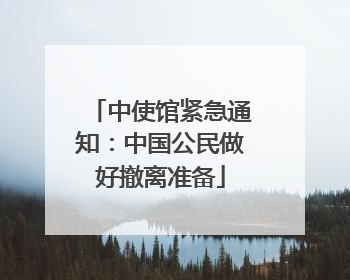 中使馆紧急通知：中国公民做好撤离准备