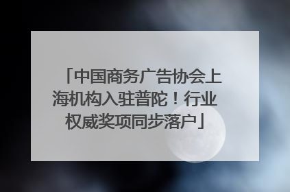 中国商务广告协会上海机构入驻普陀！行业权威奖项同步落户