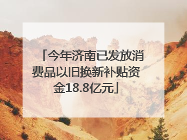今年济南已发放消费品以旧换新补贴资金18.8亿元