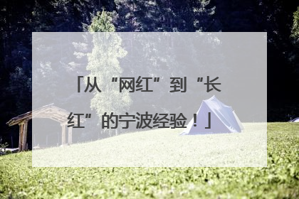 从“网红”到“长红”的宁波经验！
