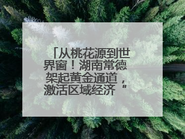 从桃花源到世界窗！湖南常德架起黄金通道，激活区域经济“一池春水”