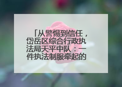 从警惕到信任，岱岳区综合行政执法局天平中队：一件执法制服牵起的温情接力