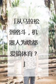从马拉松到格斗，机器人为啥都爱搞体育？
