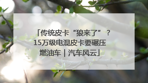 传统皮卡“狼来了”？15万级电混皮卡要碾压燃油车｜汽车风云