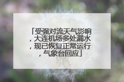 受强对流天气影响，大连机场多处漏水，现已恢复正常运行，气象台回应
