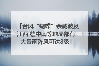 台风“蝴蝶”余威波及江西 赣中南等地局部有大暴雨阵风可达8级