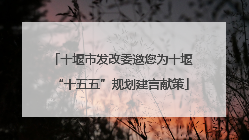 十堰市发改委邀您为十堰“十五五”规划建言献策
