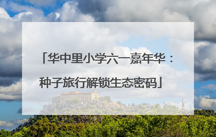 华中里小学六一嘉年华：种子旅行解锁生态密码