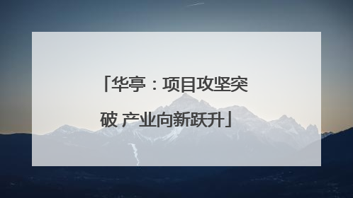 华亭：项目攻坚突破 产业向新跃升