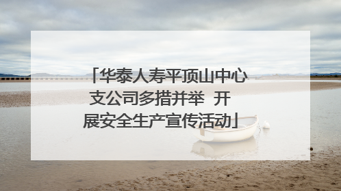华泰人寿平顶山中心支公司多措并举  开展安全生产宣传活动