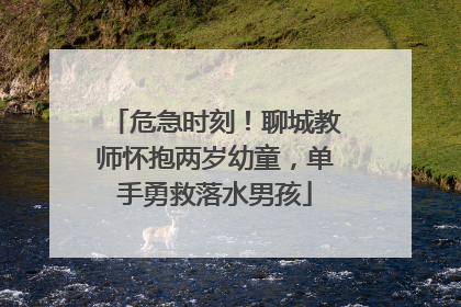 危急时刻！聊城教师怀抱两岁幼童，单手勇救落水男孩