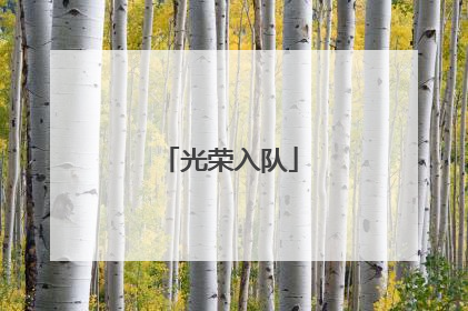 光荣入队