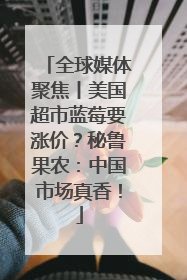 全球媒体聚焦丨美国超市蓝莓要涨价？秘鲁果农：中国市场真香！